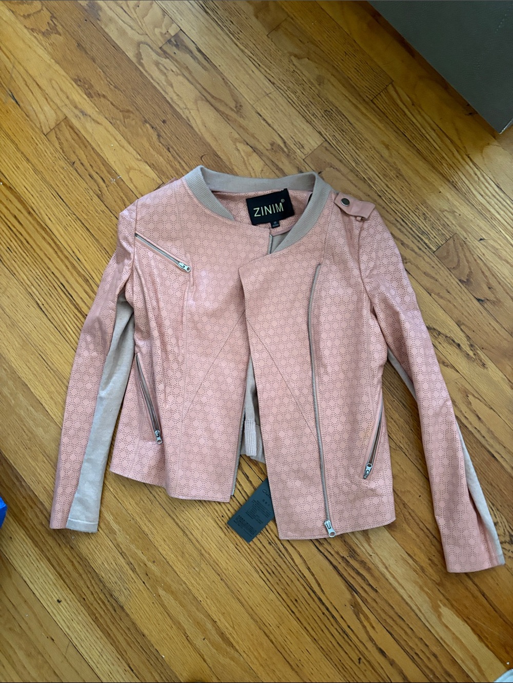 Zinim Women’s Pink Moto Jacket